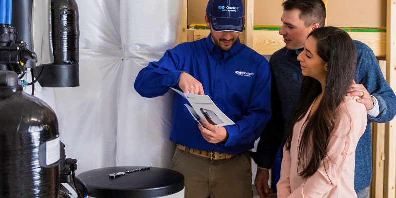 Kinetico water specialist explaining how to winterize a water treatment system